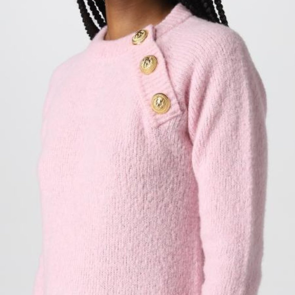 Balmain Diagonal Button-Up Jumper - image 4